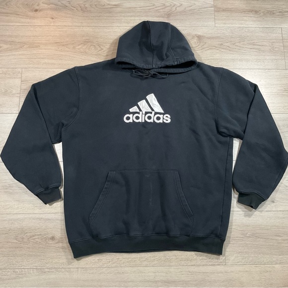 Y2K Adidas Embroidered Hoodie Size Extra Large - Picture 2 of 6